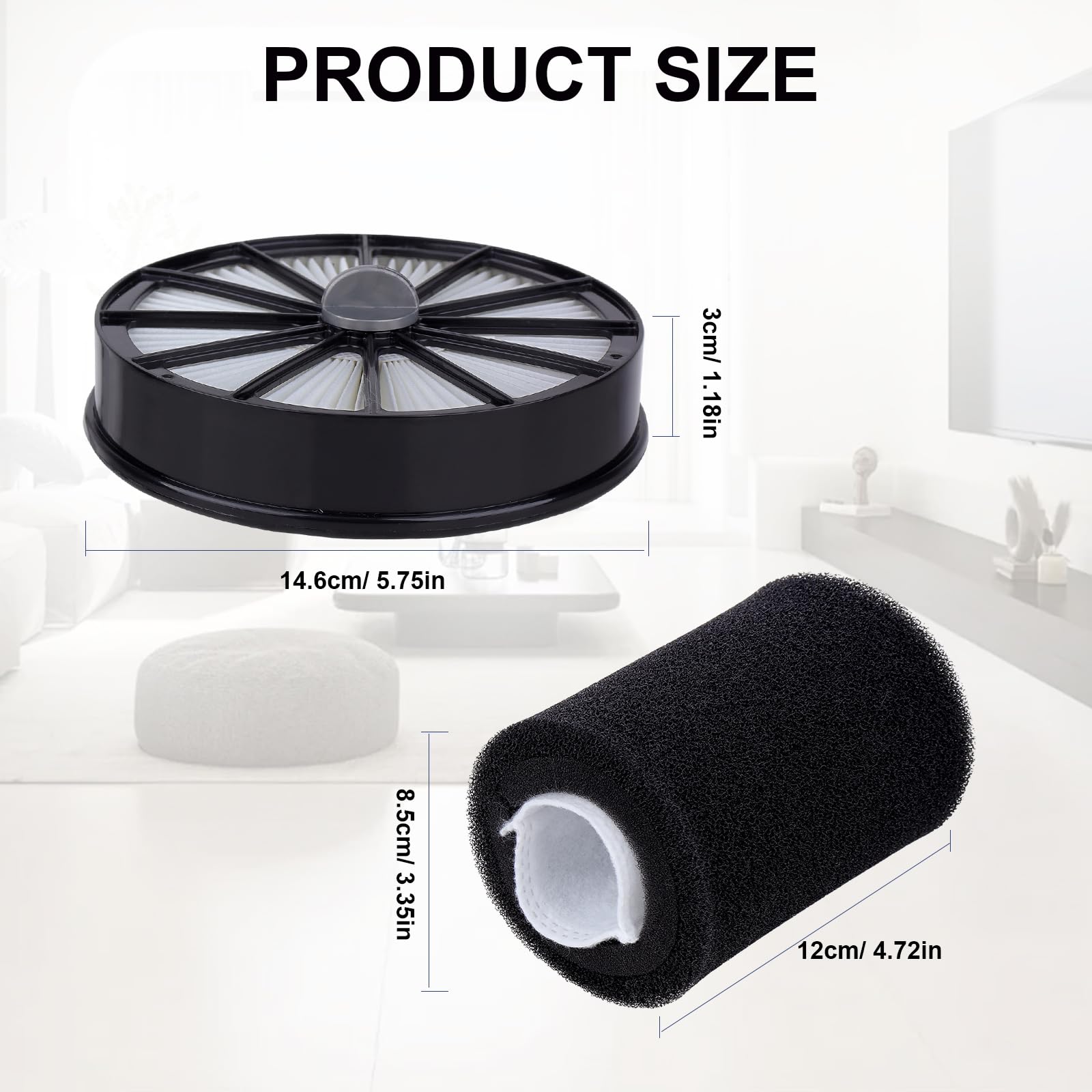 Ersatzfilter Für Bissell 39883 Tierhaarstaubsauger - 4 Schaumstofffilter + 2 HEPA-Filter