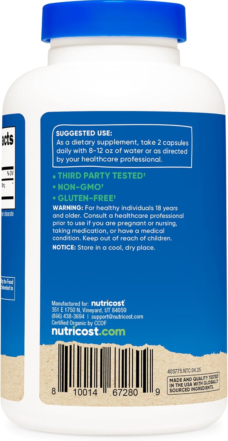 Nutricost Noni Capsules 500mg 240 Capsules - CCOF Certified Made with Organic Noni, Non-GMO, Gluten Free - Image 4