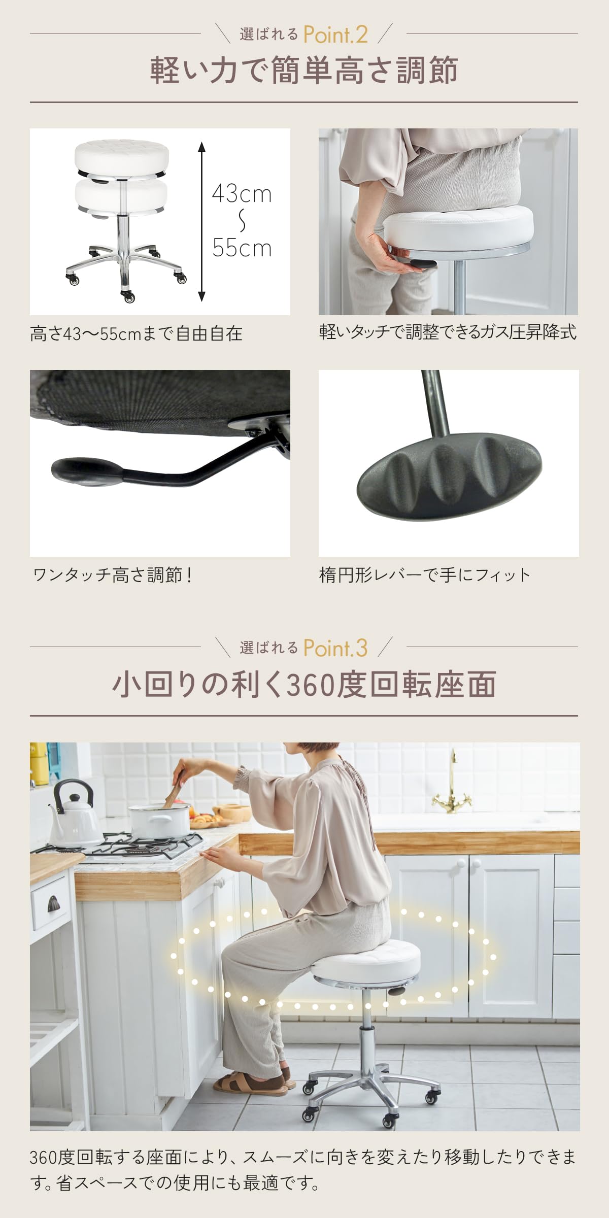 Amazon.co.jp: 7BEAUTY クッションスツール (ビニールレザー) オリーブ