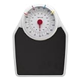 Battery Free Analog Scales for Body Weight, 330LB Capacity, Easy to Read Large 7-inch Dial, 18.4 x 13.7-inch Ribbed Mat Platform, Black