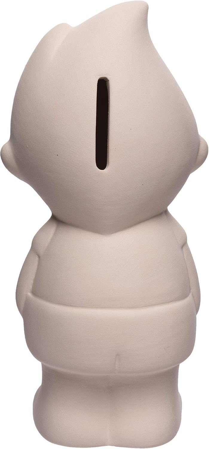 Baker Ross At892 Hairy Head Shaped Ceramic Piggy Banks (Pack of 2) for Arts and Crafts Projects for Kids, Assorted