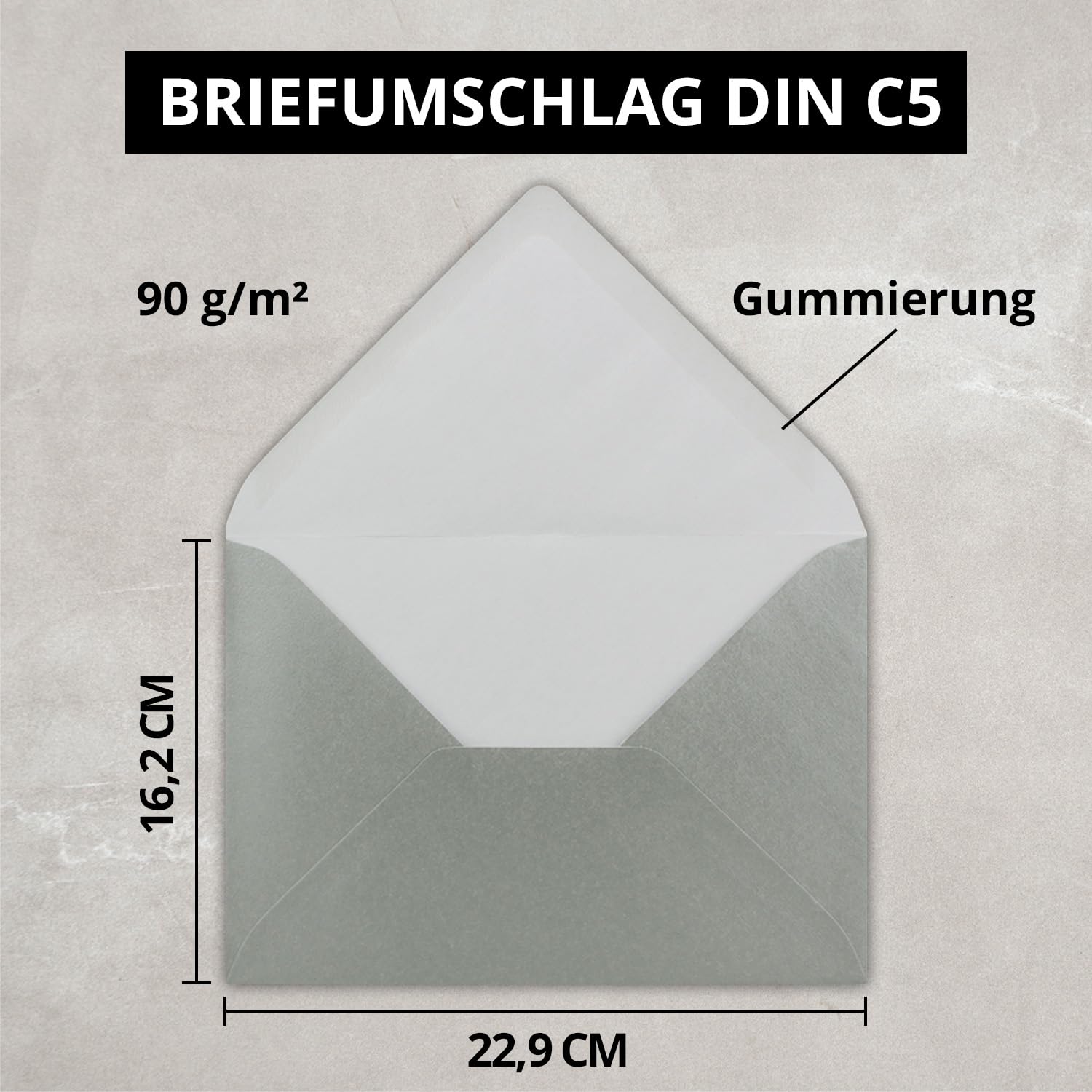 Lot De 50 Enveloppes B6 (12.5x17.5cm) Couleur Terracotta - Papier 120g/m², Fermeture Humide - Pour Invitations, Cartes