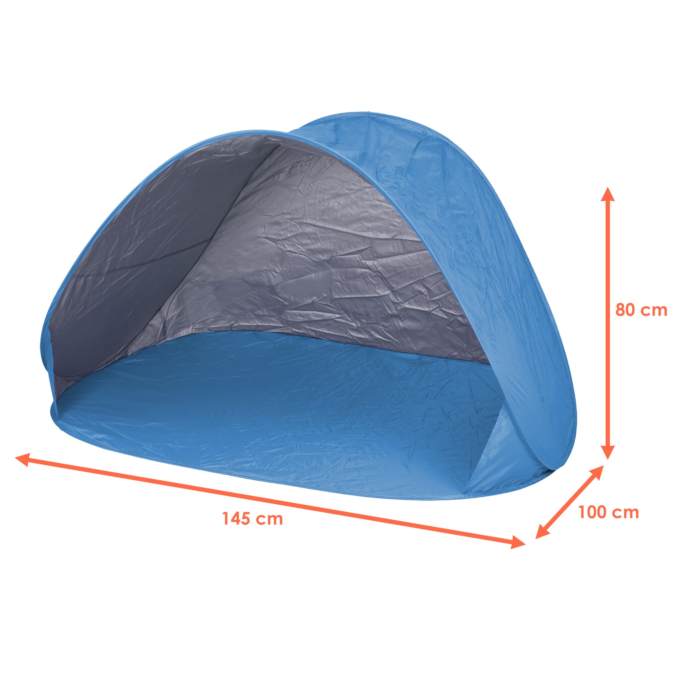 Tenda Da Spiaggia Pop Up Purebox Per 3-4 Persone - UV50+, Si Apre In Un Secondo, 240x200 Cm
