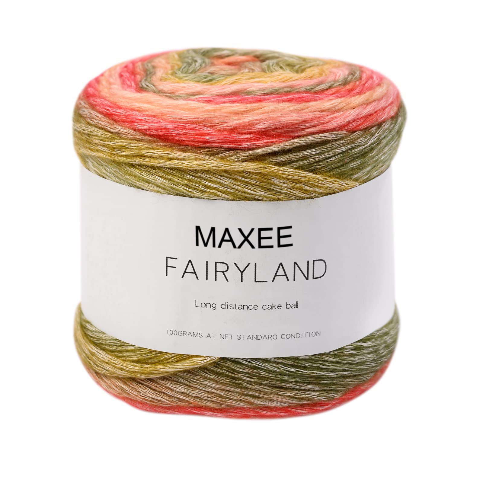 Maxee Farbverlaufsgarn, 100g 250 Meter Cupcake Bobbel, Regenbogenstreifen, Mehrfarbiges Gradient Häkelgarn, Häkeln Baumwoll Strickgarn, zum Pullover, Hüte, Mütze, Schal, Decke