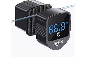 2-in-1 Aquarium Magnetic Cleaner with Digital Thermometer