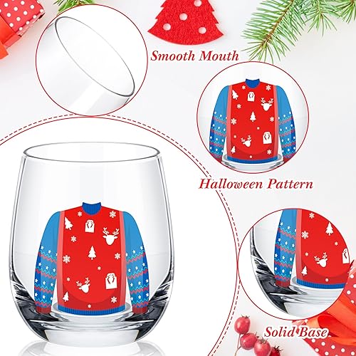 Miniatura 10 de Zhehao 12 copas de vino del día de San Patricio de 12 onzas, copas de vino sin tallo de trébol para el día de San Patricio, vasos sin tallo para