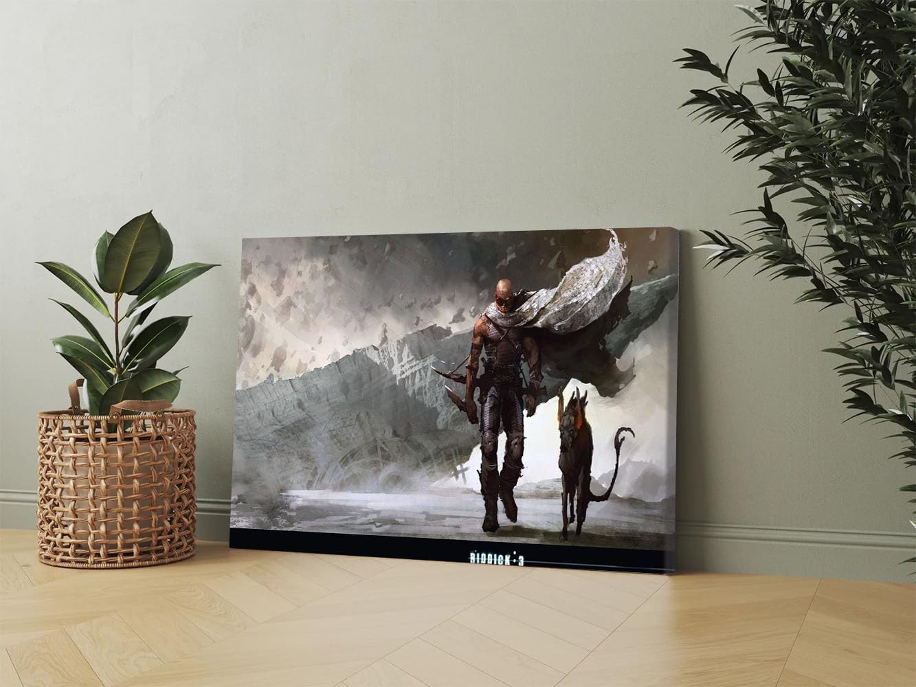 GADGETS WRAP Canvas Gallery Wrap Framed for Home Office Studio Living Room Decoration (17x11inch) - Riddick