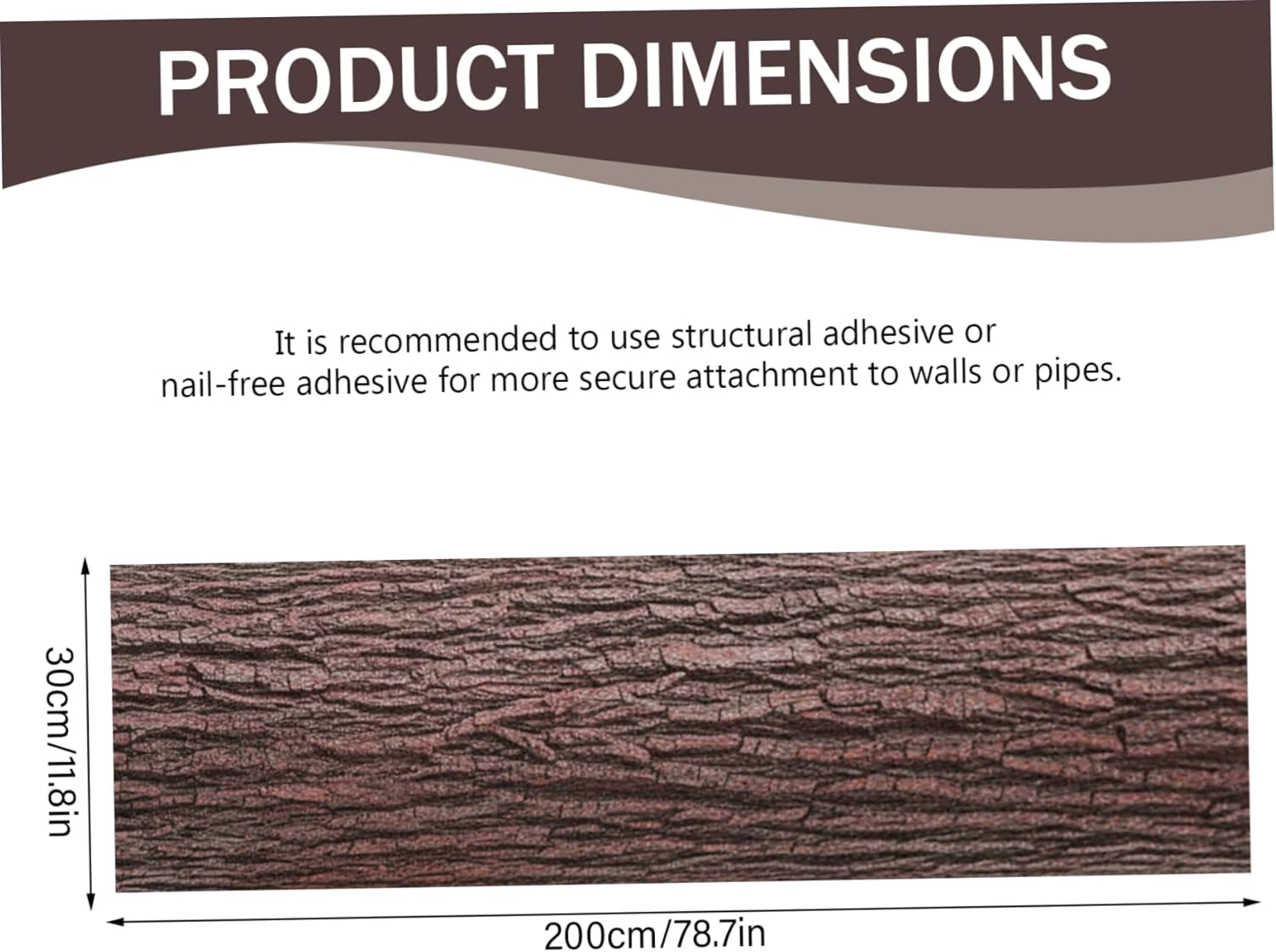 Artificial Tree Bark, Faux Plant Bark Wrap for Covering Pipes, Columns, Walls | Realistic Tree Decor for Indoor & Outdoor Crafts, 2m*0.