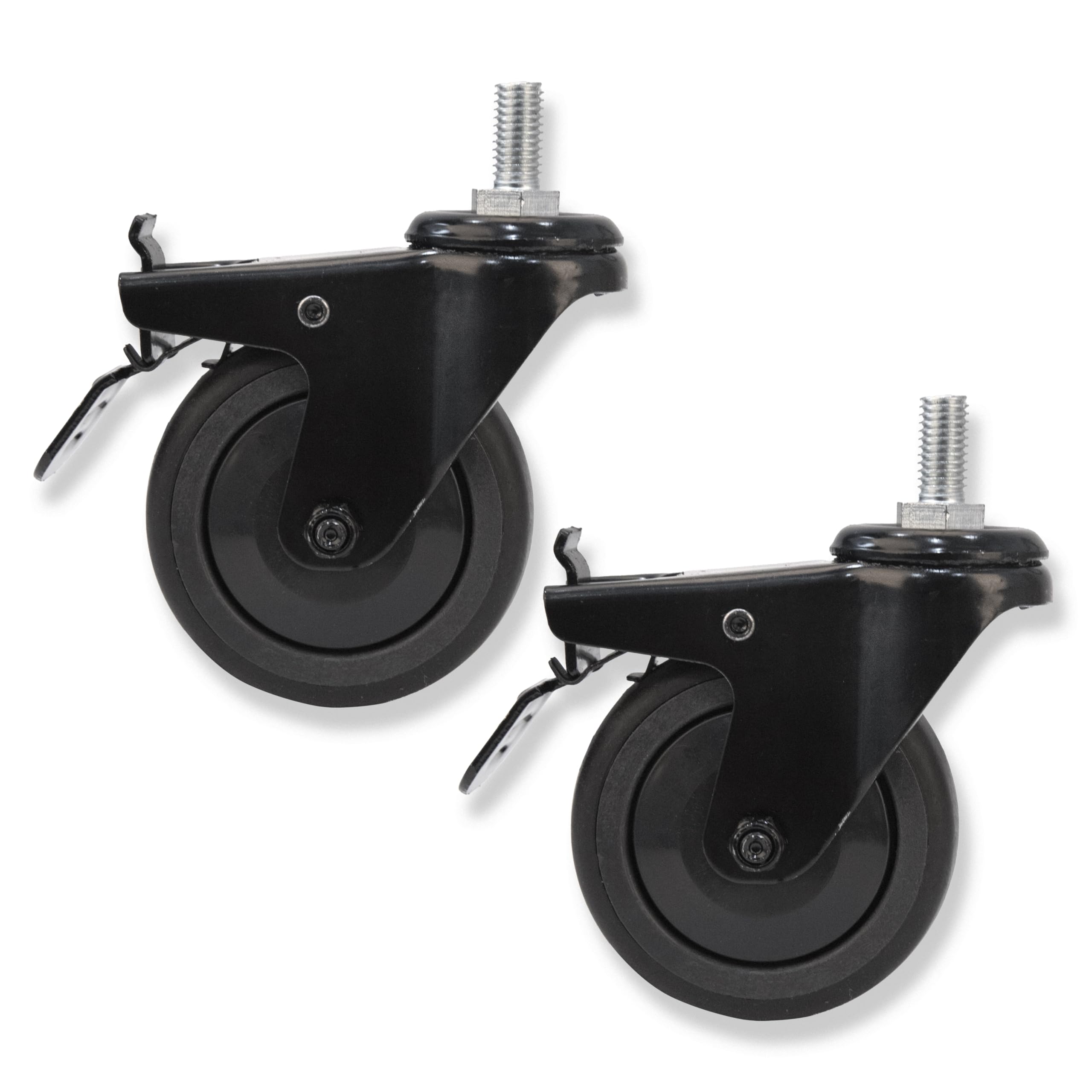 2 Pack 74064 Wheels for Pit Boss Replacement Wheels, 3" Locking Caster Wheels for Pit Boss Replacement Parts Navigator 1150 850, Austin XL, Pro Series