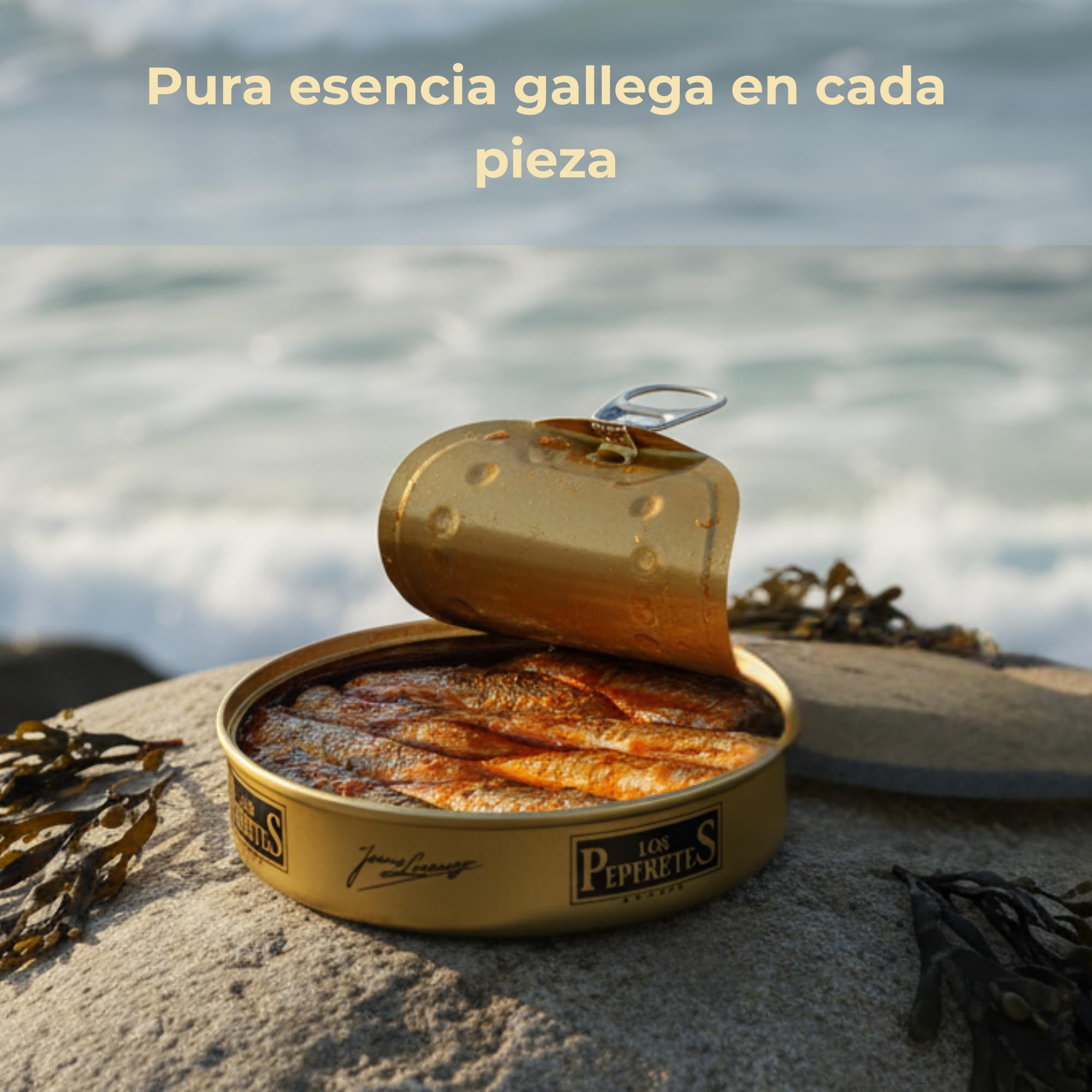 LOS PEPERETES x3 Lata Sardinillas en Escabeche 120 g | Sardinas Pequeñas Gourmet Gallegas | Conserva Artesanal en Aceite de Oliva y Vinagre | Pescado Azul del Atlántico | Sabor Tradicional de Galicia