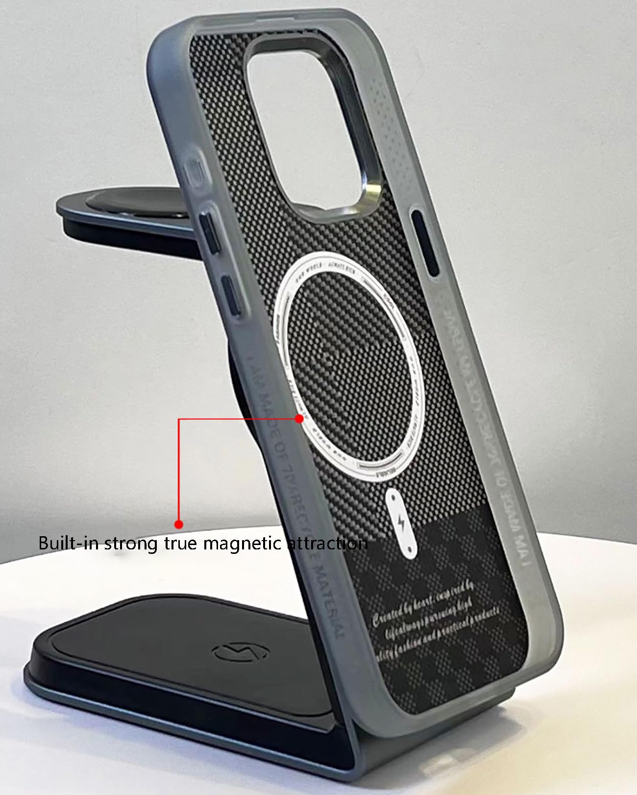 Acquista Custodia magnetica Magsafe in pelle di cervo di lusso per iPhone 16 15 14 13 12 11 Pro Max Plus con ricarica wireless in Italia a partire da 4.36