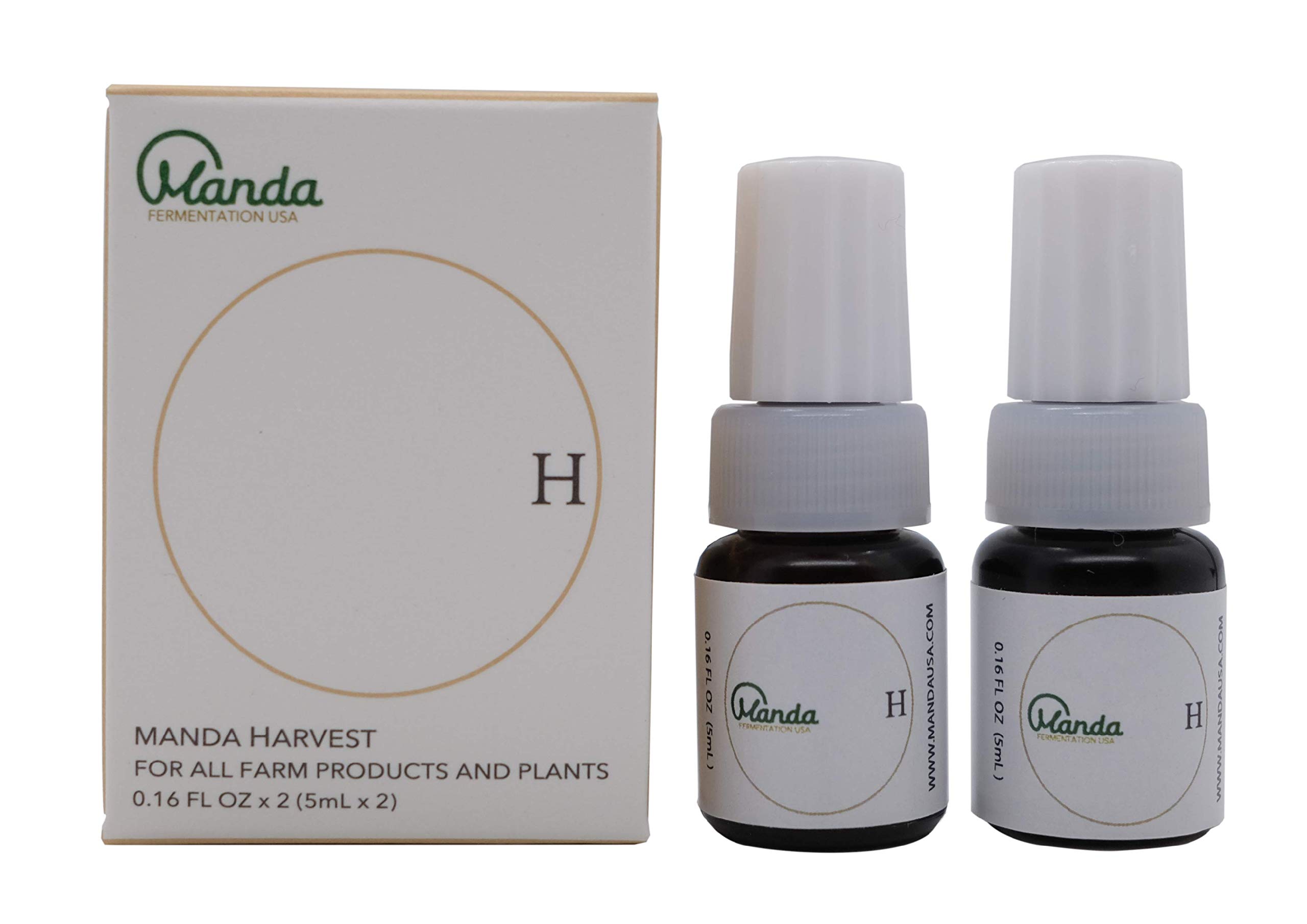 Manda Harvest | Fermented organic fertilizer | May apply for all farm and garden plants | 0.16FL OZ×2 (5ml×2)