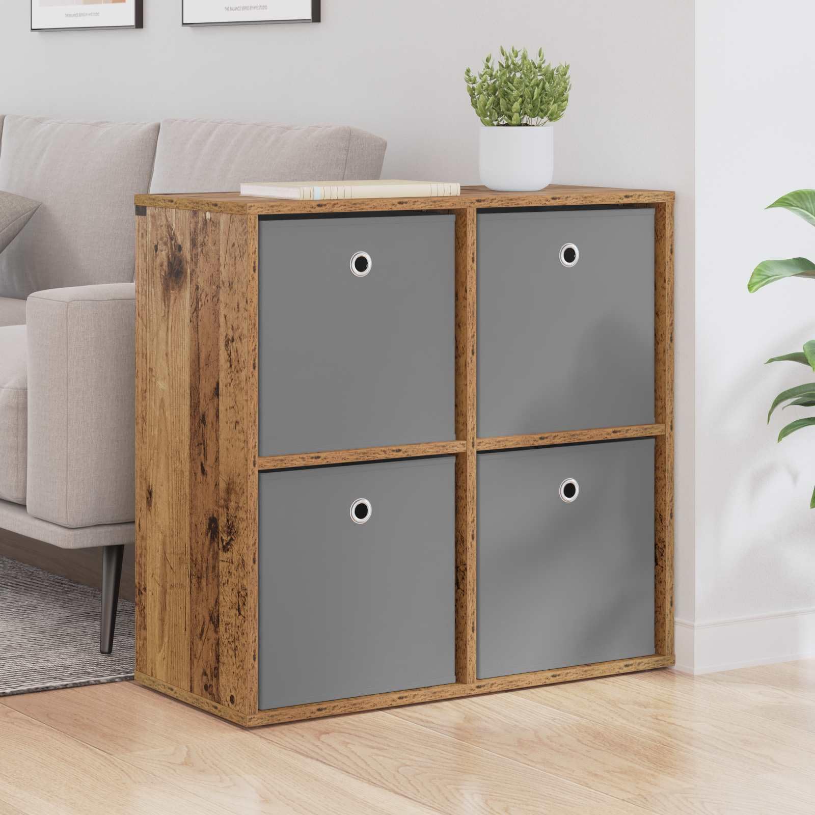 Aparador de madera recuperada moderno para pasillo y comedor
