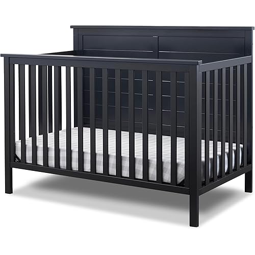 Sorelle Furniture Ashley Crib, Classic 4-in-1 Convertible Pannel Crib, Baby Crib Made of Wood, Non-Toxic Finish, Wooden Baby Bed, Toddler Bed, Child’s Daybed and Full-Size Bed, Nursery Furniture