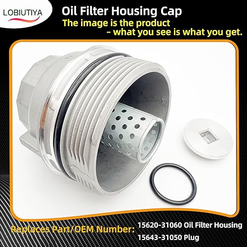 Miniatura 4 de Tapa de carcasa para filtro de aceite 15620-31060 para Toyota 2007-2022 Camry 2010-2022 4Runner 2005-2022 Avalon Fj Cruiser RAV4 y Lexus RX330
