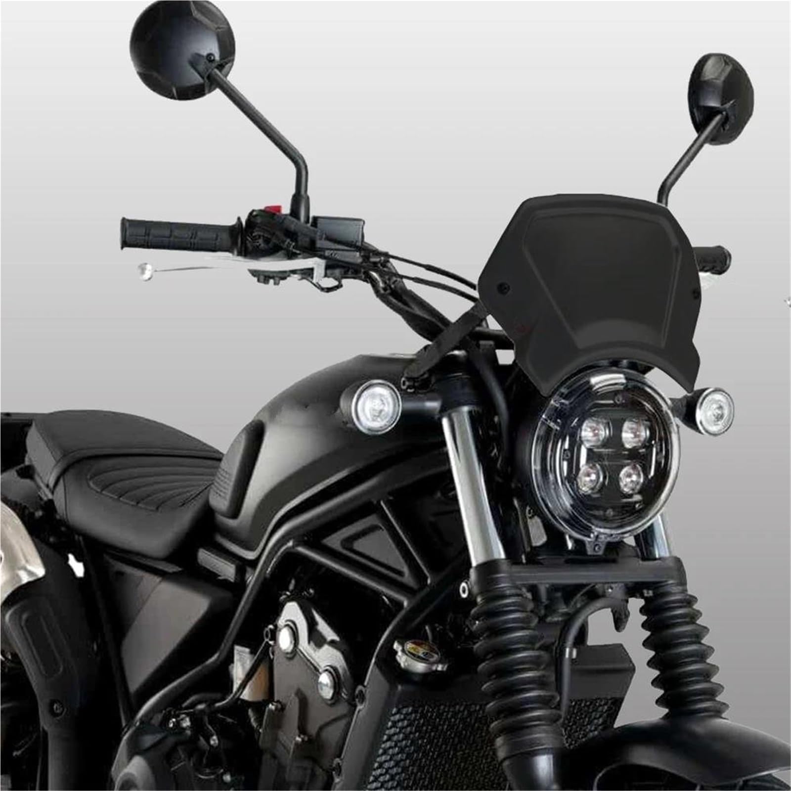 Pare-Brise Moto pour CL500 2023-2025 Plaque Avant en Plastique, Déflecteurs Vintage, Déflecteur d'air Déflecteurs d'air(Aspect Carbone)