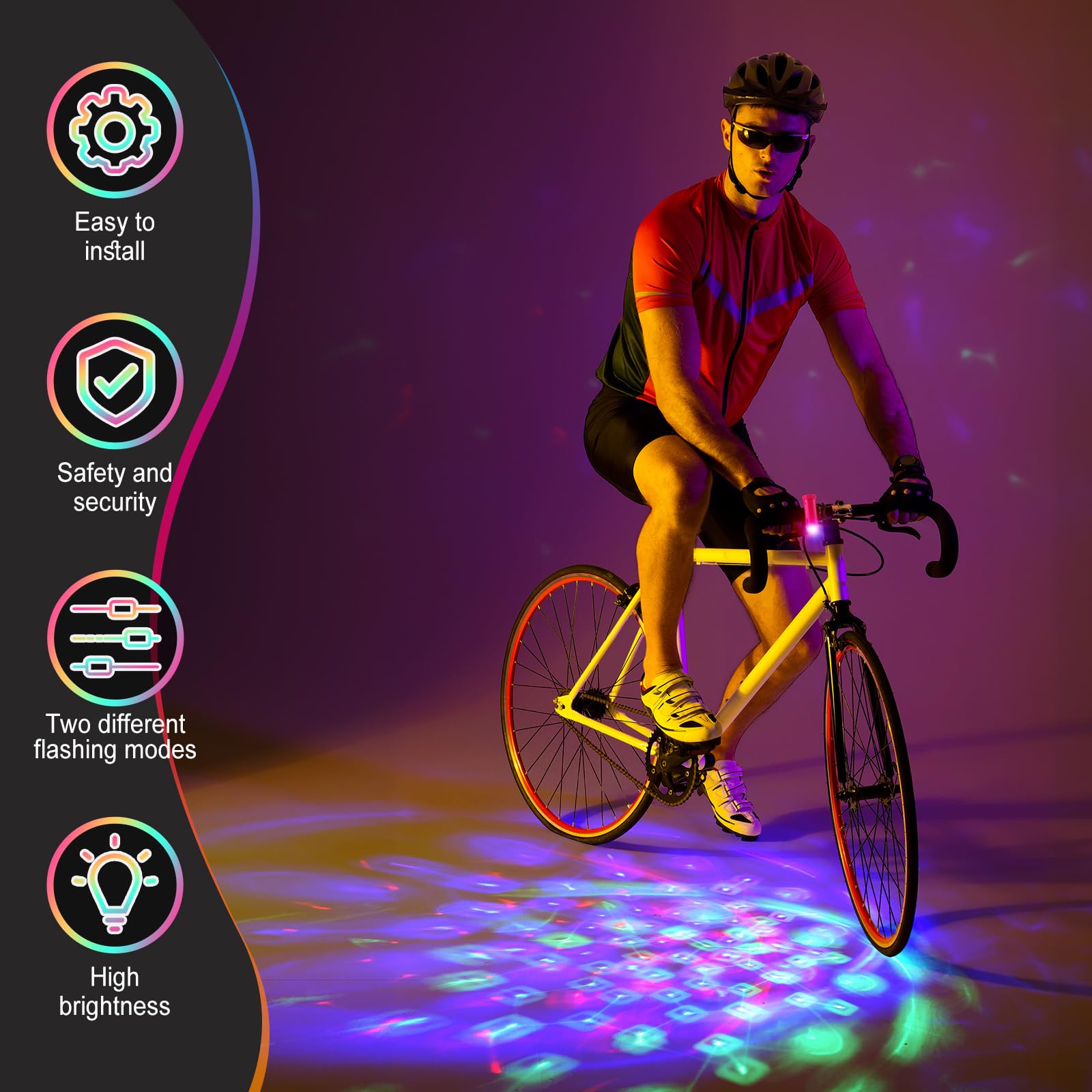 Disco Bike Light - LED Party Light for Cycling -2 Disco Bike Light - LED Party Light for Cycling -2