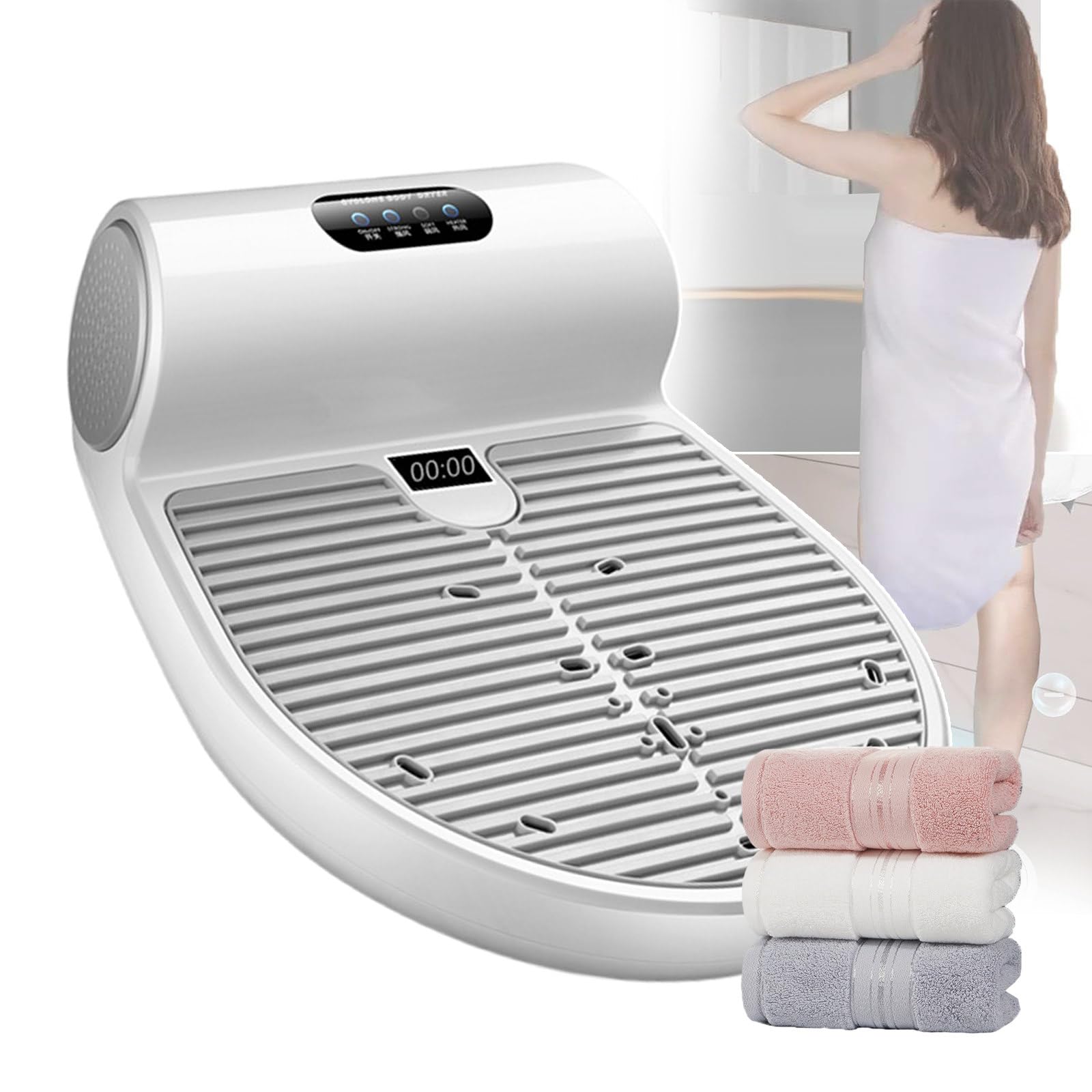 1350W Full Body Dryer After Shower Body Hair Dryer W Towel Standing Body Care Dryer Air Shower Drying