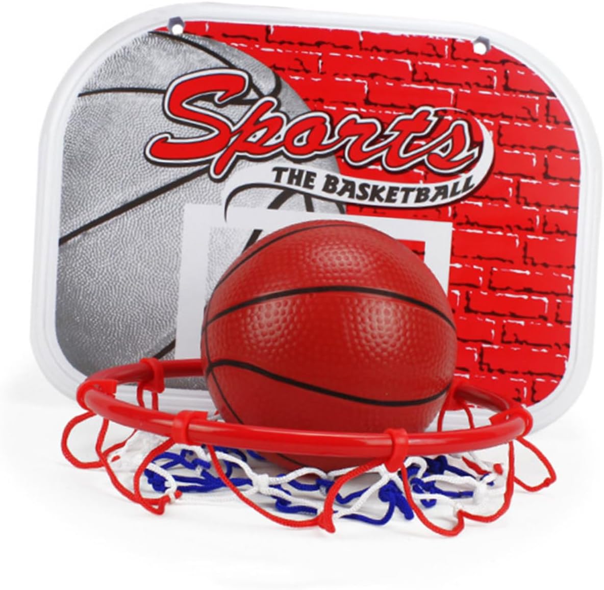 FRCOLOR Liftable Basketball Rack for Indoor Outdoor Use Plastic Basketball Lightweight Durable Sports Playing Rack for Practice and Family Fun