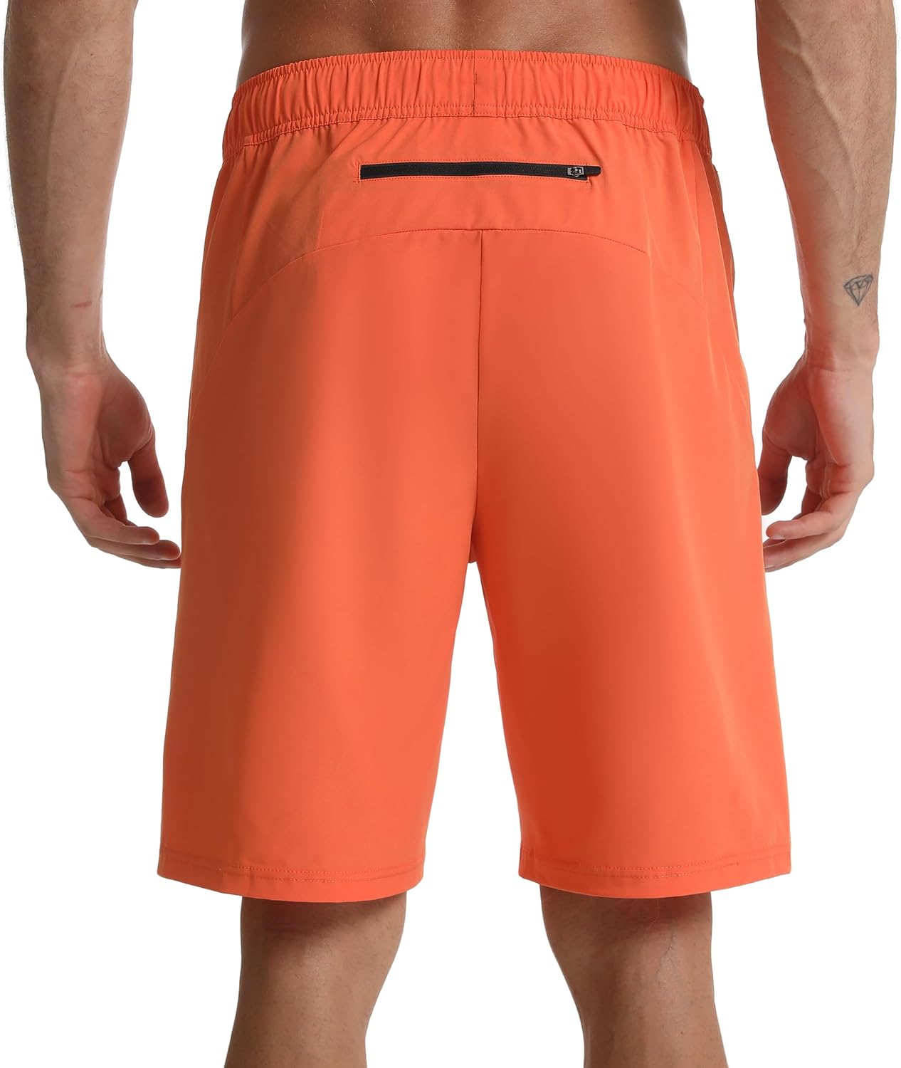 Mens Athletic Running Shorts with Zipper Pockets Lightweight Gym Hiking Shorts for Camping Travel and Outdoors