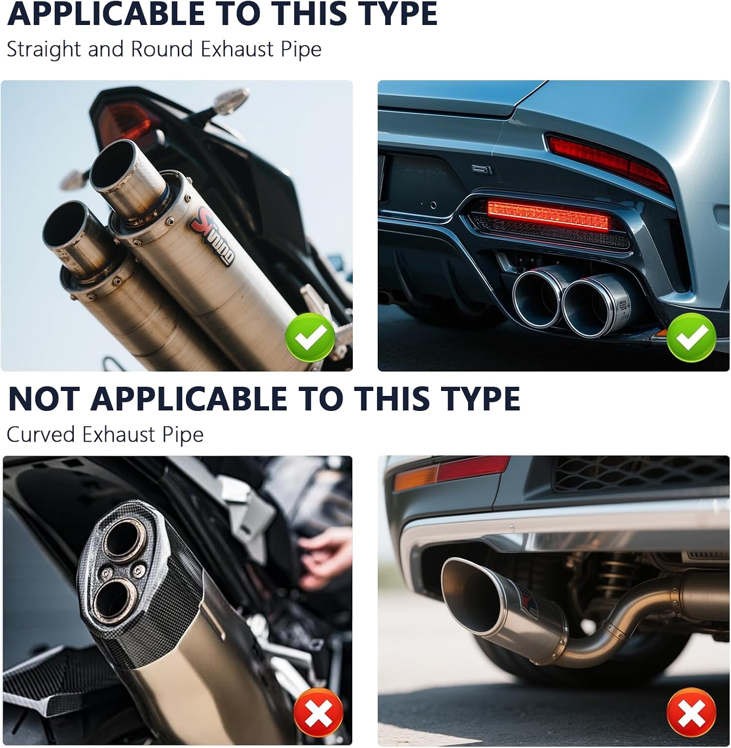 Turbo Whistle for Exhaust Pipe 2 PCS, Aorplim Car Turbo Exhaust Whistle, XL Size Aluminum Alloy Universal Turbo Sound Exhaust Muffler Pipe Whistle Car Roar Maker (Silver #XL)