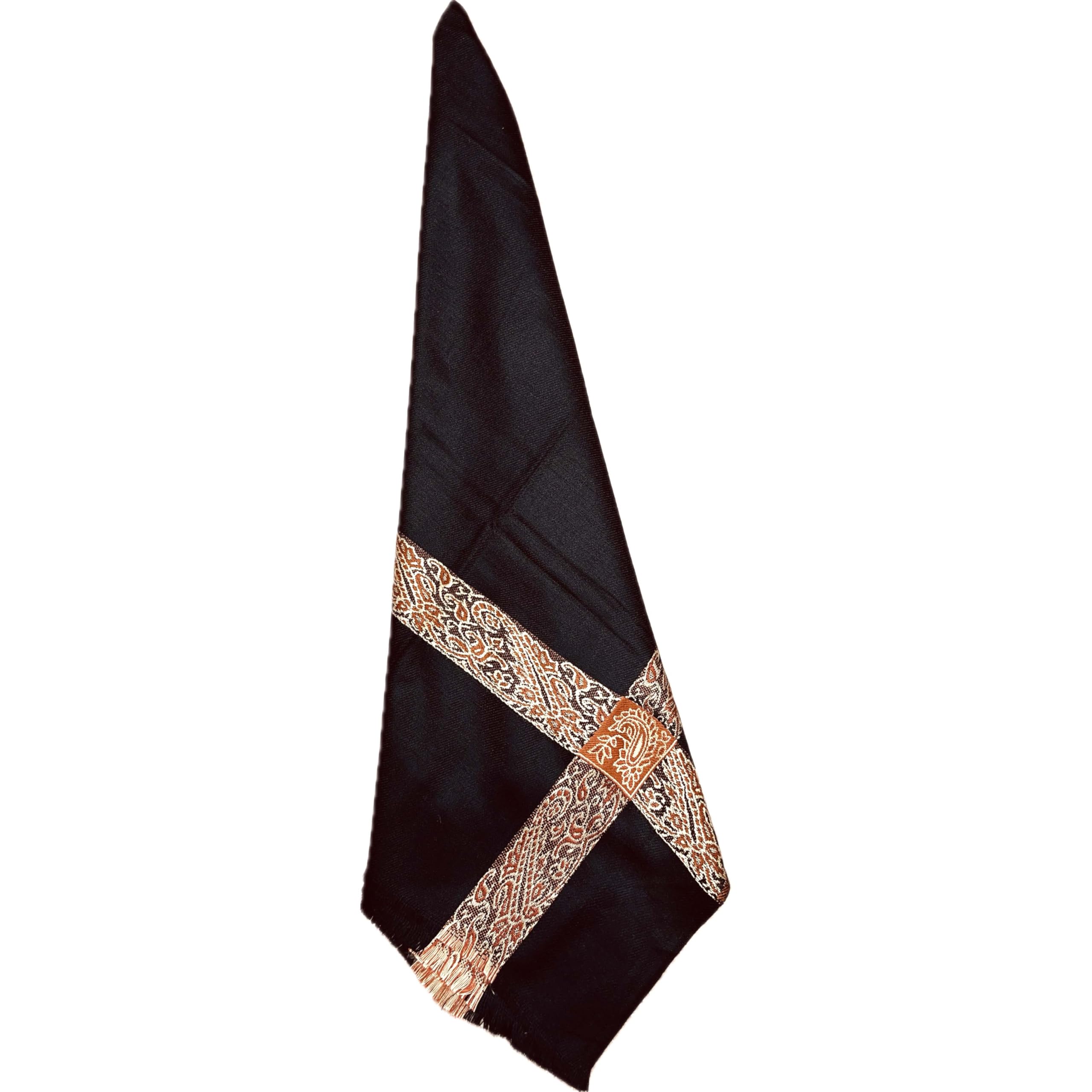 Arabian Wool Rumal Scarf 52X52 inch, black