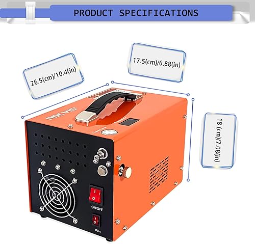 Miniatura 2 de Compresor de aire PCP 4500Psi 30Mpa Bomba de aire sin aguasin aceite, rifle, pistola, tanque de paintball, fuente de alimentación incorporada para