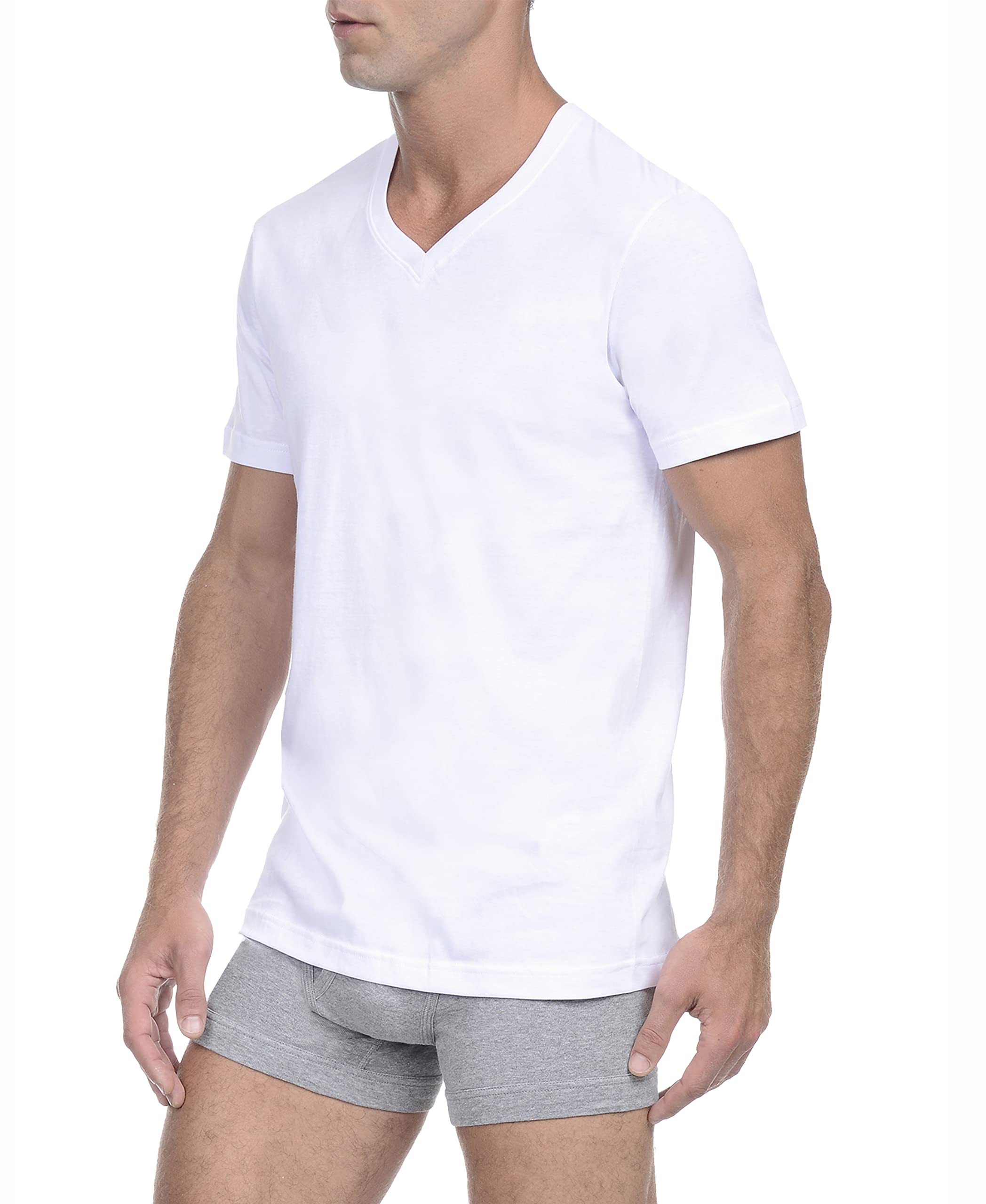 2(x)ist Herren Essential Cotton V-Neck T-Shirt 3-Pack Essential Cotton T-Shirt mit V-Ausschnitt, 3er-Pack (3er Pack)