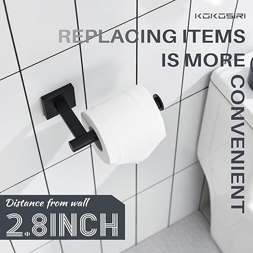 Vista 26 de KOKOSIRI Soporte de papel higiénico Dispensador de papel tisú para baño Portarrollos de baño Níquel cepillado Acero inoxidable B2005BR