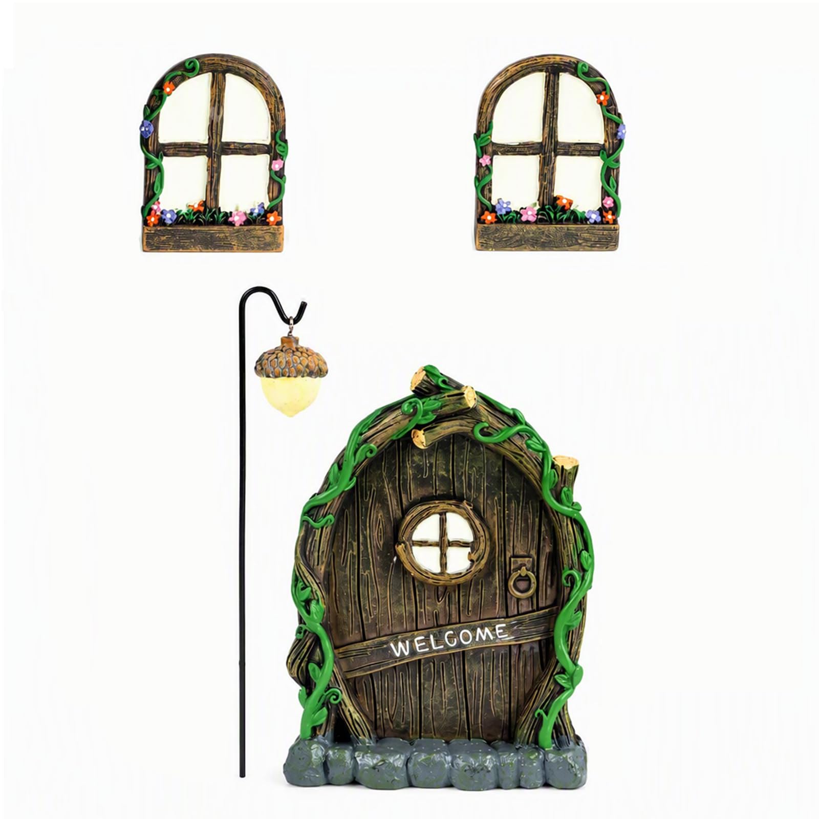 Elovara Glow in The Dark Miniature Fairy Garden Accessories Resin Ornaments
