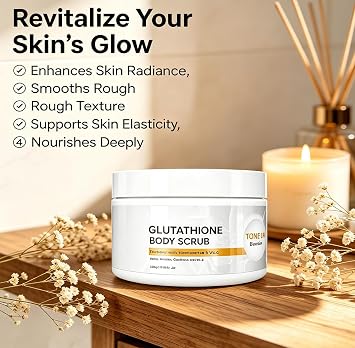 Glutathione Body Scrub, Glutathione Body ScrubTone up Booster, Exfoliating & HydratingBody Scrub, Hydrating ExfoliatingScrub for Smooth, Radiant Skin (2pcs)