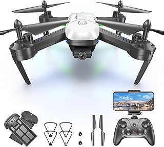 Wipkviey T6 Drohne mit Kamera 1080P, FPV WiFi Drone für Anfänger, RC Quadrocopter mit 2 Akkus, Schwerkraft-Erkennung, Flip Mode, Ein-Tasten-Start, Headless Mode Mädchen/Jungen Spielzeug, C0