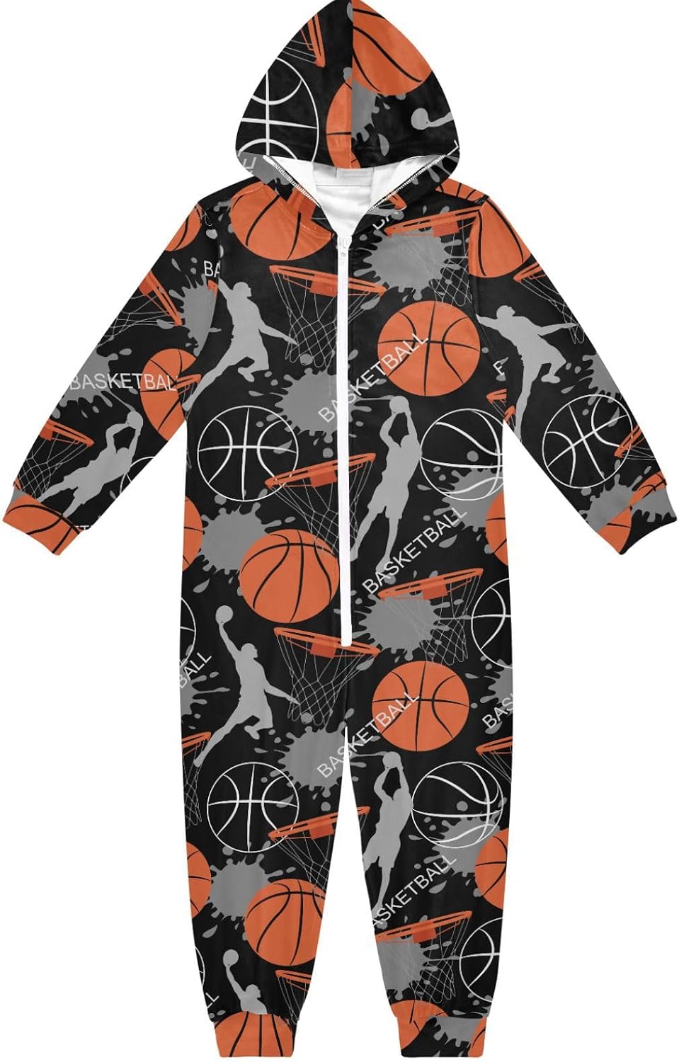 Bigfoot Sasquatch Unisex Onesie Pajamas One-Piece Costume Hooded Sleepwear Jumpsuit 4-14Y