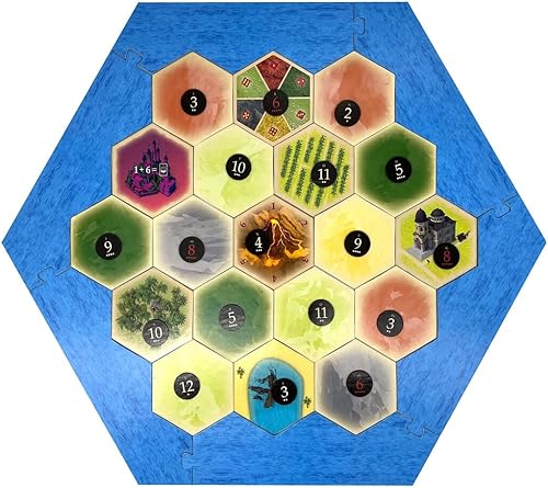 Miniatura 7 de Amalgam - Escenario hexagonal de repuesto multirecurso compatible con expansiones de Catan, Seafarers, Cities and Knights y Catan de Catan (paquete
