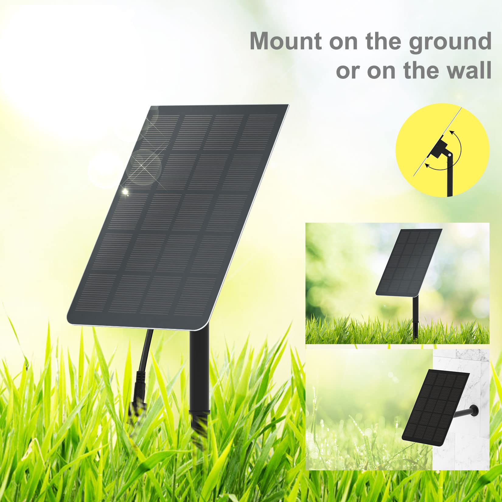 LEDGLE Bomba Solar para Estanque 2.5W, Bomba Agua Solar Fuente USB Recargable con Esponja de Filtro y 7 Boquillas, Bomba de Agua Solar Bomba Fuente Solar 200 L/H para Baño de Aves, Jardín, Piscina