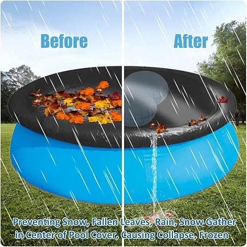 Miniatura 3 de 2 almohadas de piscina para piscinas sobre el suelo, 4 pies de diámetro, almohada de aire de piscina resistente de 0.016 in de grosor para cierre de