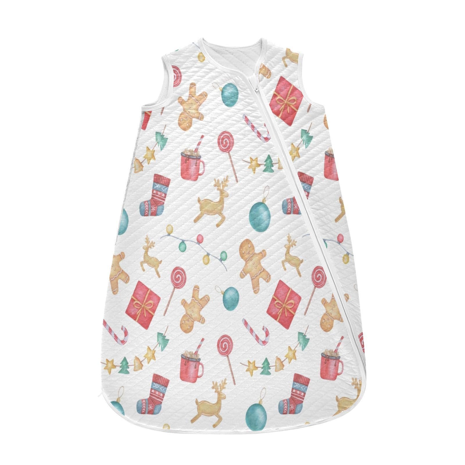 Kigai Christmas Cookie Baby Sleep Sack Wearable Blanket Sleeping Bag 2-Way Zipper Soft Swaddle Transition Sack