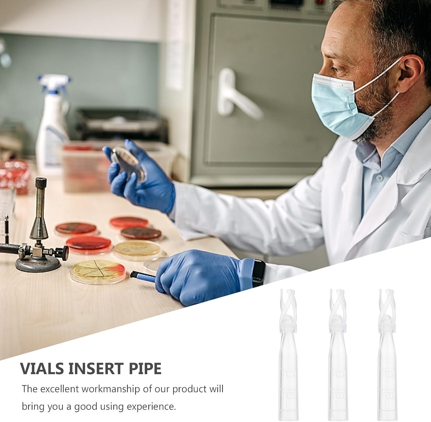 200pcs Transparent Hplc Vial Inserts for Chromatography Vials with Smooth Surface for Precise Sample Handling and Efficient Lab Workflow