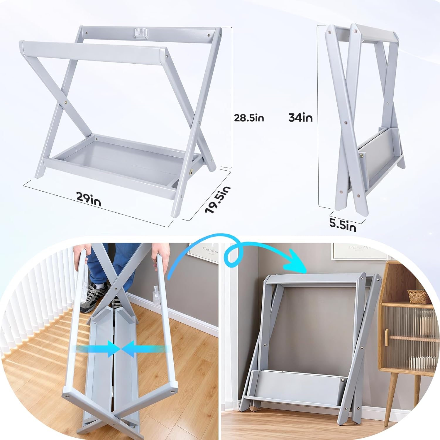 Bassinet Stand,Compatible with UPPAbaby Bassinets Since 2015,Bonus Storage Bag Included,One-Touch Open and Close,Secured with reinforced clamps,comfortable sleeping space for your little one