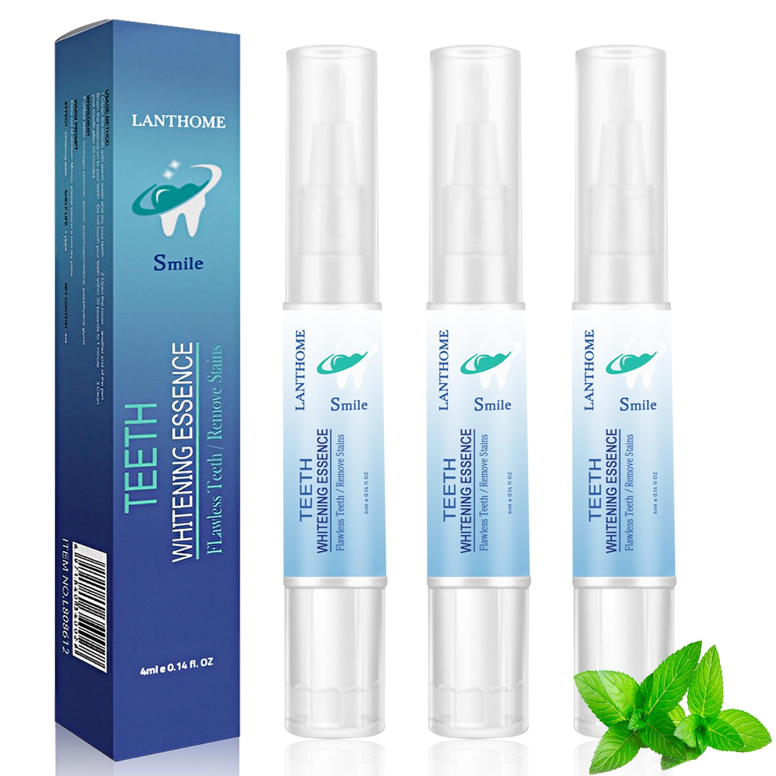 Teeth Whitening Essence Pen for Cleaning Teeth Stains Freshening Breath and Reducing Yellowing 3pcs