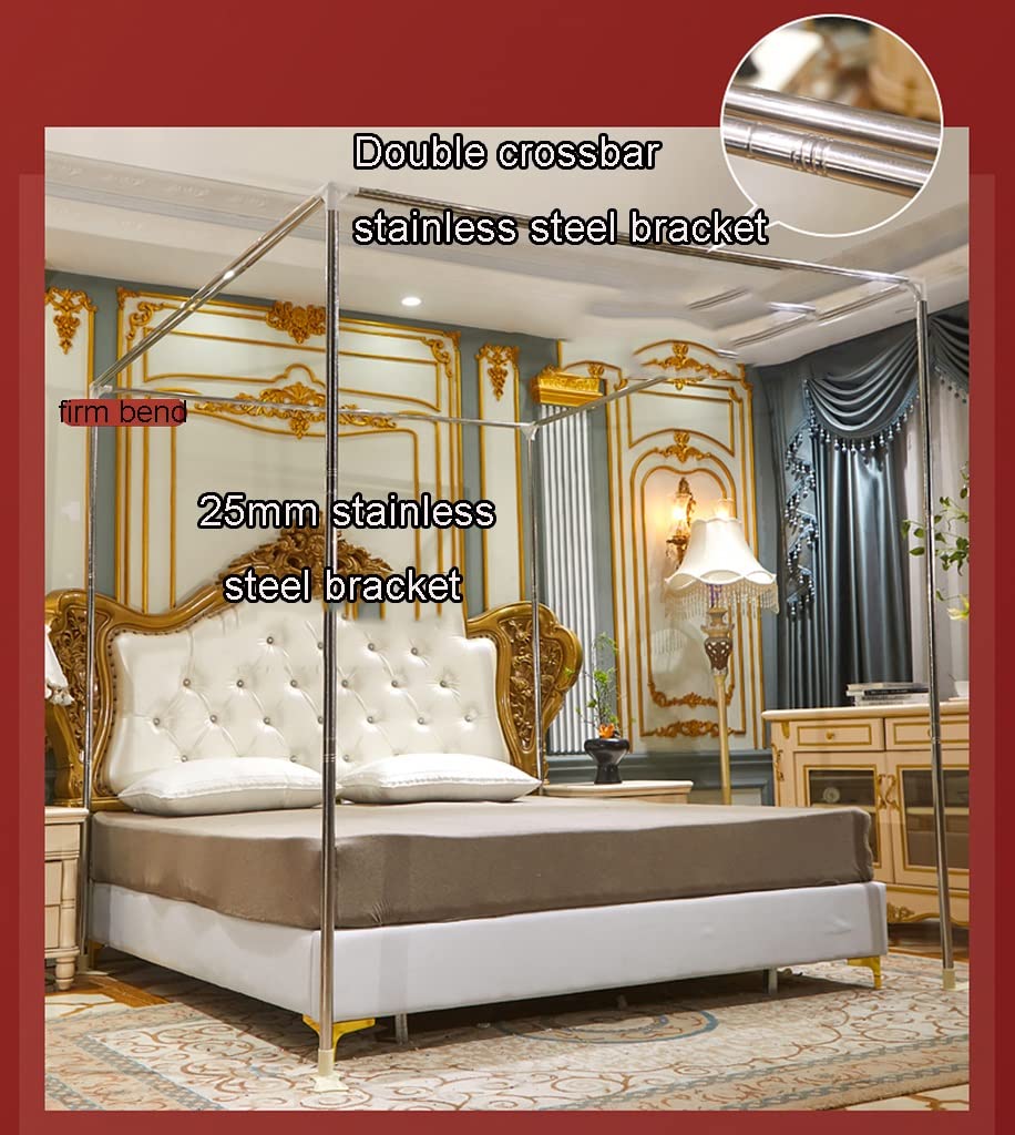 Baldacchino in pizzo rosso per letti a castello, zanzariera da pavimento a soffitto con supporto, tenda universale per tutte le stagioni, dimensioni 200 x 220 x 200 cm, perfetta per la camera dei