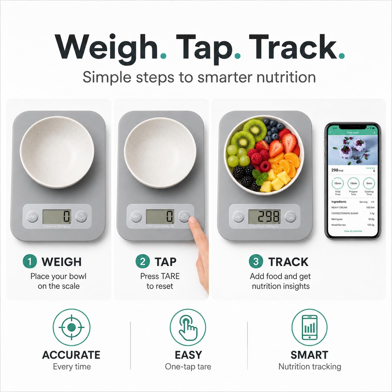 Smart Food Scale - Calorie Counting & Nutrition -2