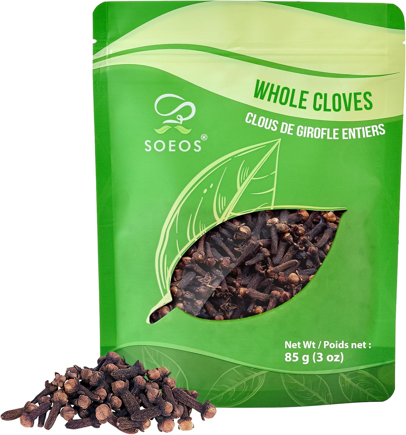 Soeos Whole Cloves, 3 oz (85g), Premium Quality Whole Cloves for Cooking, Baking, and Spices