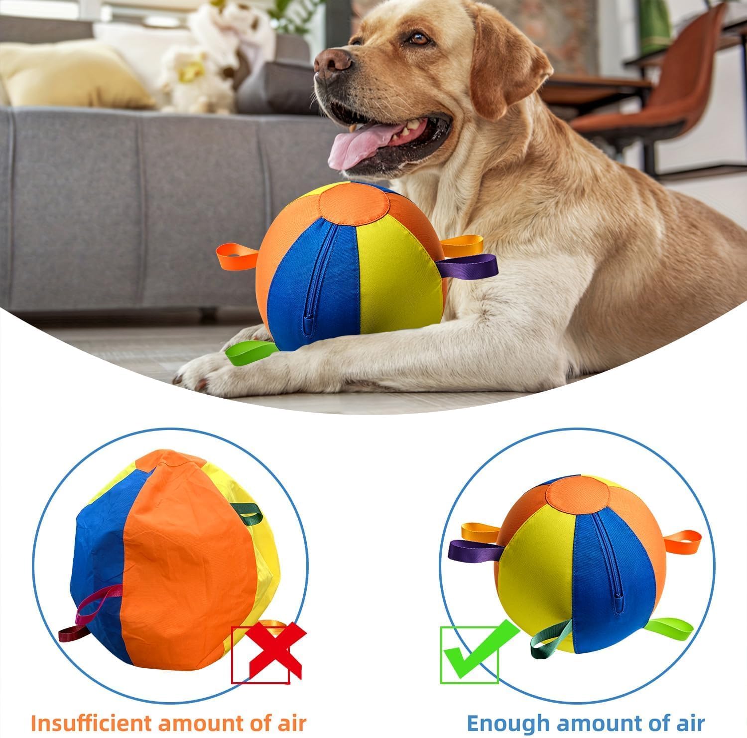Herding Ball for Dogs - Large Treibball Toy 22" Dog Herding Ball for Giant Australian Shepherd, Big Durable Collieballs Inflatable Training Toy for Heelers Medium & Huge Breeds (1 Pack)