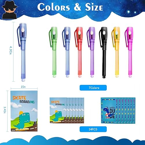Miniatura 2 de Juguetes para niñas y niños, bolígrafo de tinta invisible para niños con luz UV, juegos de fiesta, bolígrafo espía es actividades divertidas para