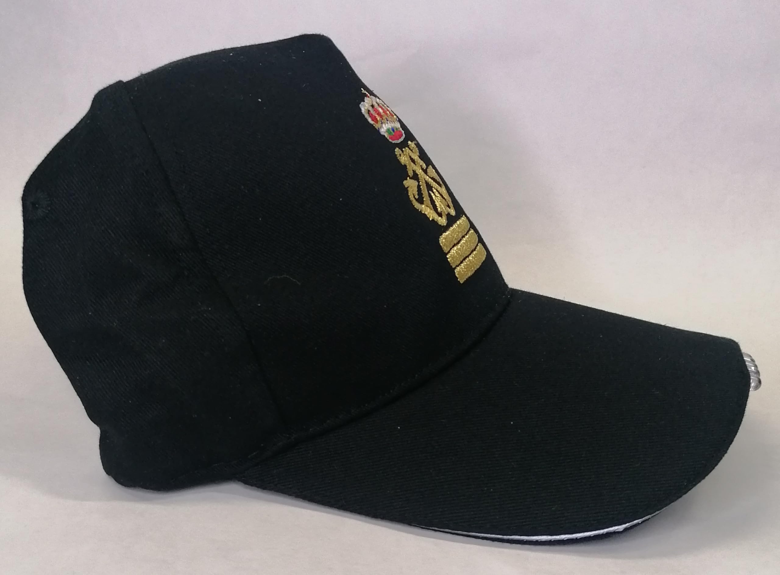 Gorra luz led Negra Capitán de Yate, Patrón de Yate o Patrón Embarcación Recreo.