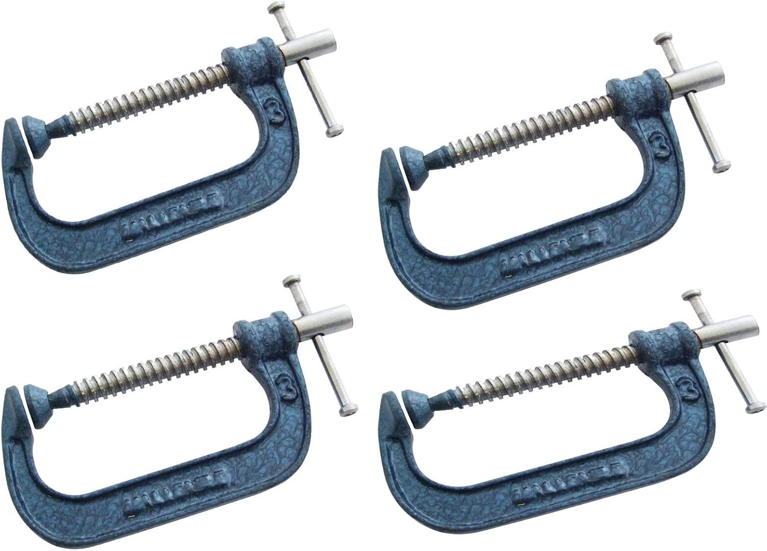 New 4X Heavy Duty G Clamp 3 Inch 75mm GClamps with Copper Screw with