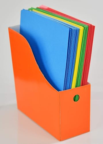 Miniatura 8 de Home-X Juego de 6 soportes para archivadores de revistas, almacenamiento de escritorio, documentos, carpetas, libros y revistas organizador para