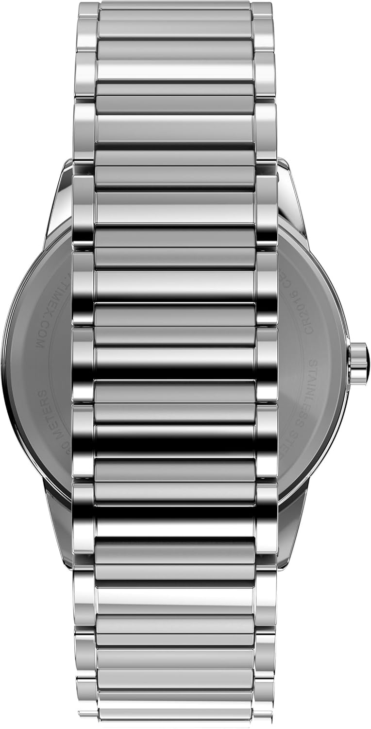 Timex Men's Easy Reader 40mm Watch - Silver-Tone Expansion Band Blue Dial Silver-Tone Case - Image 3