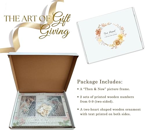 Miniatura 6 de A'arkaJ (1-99) Marco de Fotos de Aniversario de Boda, Regalo de Aniversario de Boda para Pareja, Recién Casados. Regalo de Compromiso para Ella o